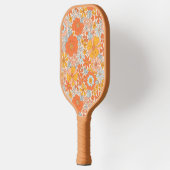 Raquette De Pickleball Motif à fleurs Orange Retro (Gauche)