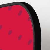 Raquette De Pickleball Motif à pois rouges pastèque (Détail gauche)