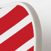 Raquette De Pickleball Motif à rayures rouges et blanches (Détail gauche)