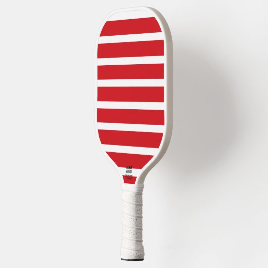 Raquette De Pickleball Motif à rayures rouges et blanches (Gauche)