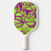 Raquette De Pickleball Motif abstrait cool Monogrammé Nom Sports Pro (Verso)