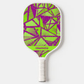 Raquette De Pickleball Motif abstrait cool Monogrammé Nom Sports Pro (Recto)