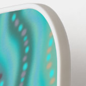 Raquette De Pickleball Motif Abstrait Dichroic Beach Glass dépoli (Détail gauche)