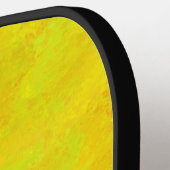 Raquette De Pickleball Motif Abstrait Jaune Orange Vert (Détail gauche)