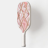 Raquette De Pickleball Motif Abstrait rose personnalisé (Gauche)