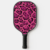 Raquette De Pickleball Motif animal Empreinte de léopard rose chaud (Verso)