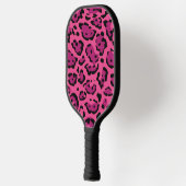 Raquette De Pickleball Motif animal Empreinte de léopard rose chaud (Gauche)