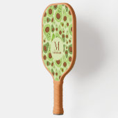 Raquette De Pickleball Motif Avocado avec monogramme (Gauche)