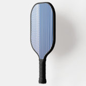 Raquette De Pickleball Motif bleu avec bandes et points pour Arrière - pl (Gauche)