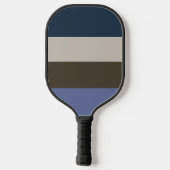 Raquette De Pickleball Motif Bleu et Brown rayures (Verso)