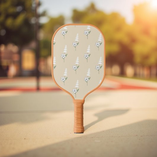 Raquette De Pickleball Motif botanique beige floral