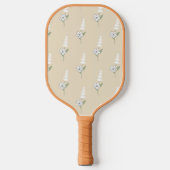 Raquette De Pickleball Motif botanique beige floral (Recto)