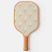 Raquette De Pickleball Motif botanique beige floral (Verso)