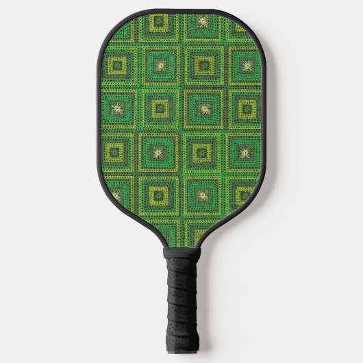 Raquette De Pickleball Motif Carré Green Granny (Recto)