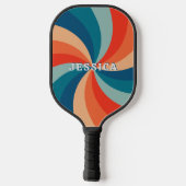 Raquette De Pickleball Motif classique psychédélique rétro (Verso)