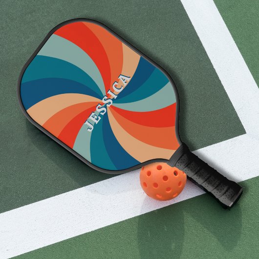 Raquette De Pickleball Motif classique psychédélique rétro