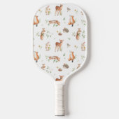Raquette De Pickleball Motif d'amis animaux de bois mignon (Recto)