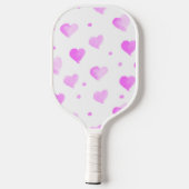 Raquette De Pickleball Motif d'aquarelle rose coeur (Verso)