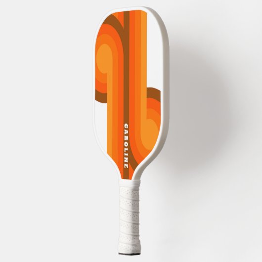 Raquette De Pickleball Motif d'art Brown orange personnalisé (Gauche)