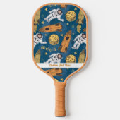 Raquette De Pickleball Motif d'astronaute spatiale, Cool texte personnali (Recto)