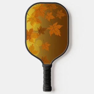 Raquette De Pickleball Motif d'automne avec feuilles d'érable en chute et