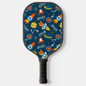 Raquette De Pickleball Motif d'aventures spatiales colorées (Recto)