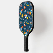 Raquette De Pickleball Motif d'aventures spatiales colorées (Gauche)