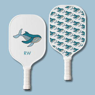Raquette De Pickleball Motif de baleine bleue