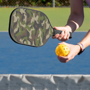 Raquette De Pickleball Motif de camouflage vert