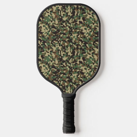 Raquette De Pickleball Motif de camouflage vert, noir et marron (Recto)