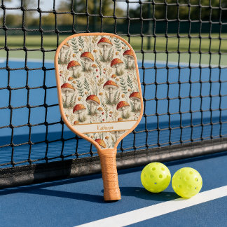 Raquette De Pickleball Motif de champignons boho de la forêt