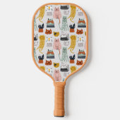 Raquette De Pickleball Motif de chat à main mignon Doodle (Verso)