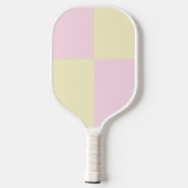 Raquette De Pickleball Motif de chèques rose jaune (Verso)