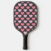 Raquette De Pickleball Motif de coeur d'amour moderne (Verso)