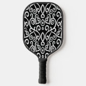 Raquette De Pickleball Motif de coeur noir et blanc (Verso)