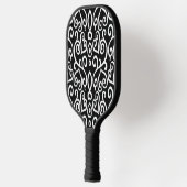 Raquette De Pickleball Motif de coeur noir et blanc (Gauche)