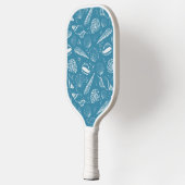 Raquette De Pickleball Motif de coquillage bleu (Gauche)