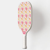Raquette De Pickleball Motif de crème glacée monogramme personnalisé (Gauche)