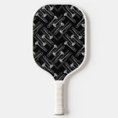 Raquette De Pickleball Motif de crosshatch gris Trombone (Recto)