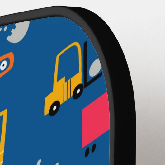 Raquette De Pickleball Motif de déplacement de construction mûre (Détail gauche)