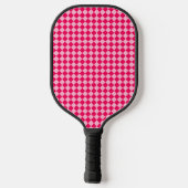 Raquette De Pickleball Motif de diamant combiné rose par Shirley Taylor (Verso)