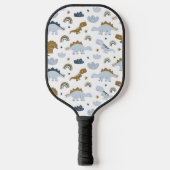 Raquette De Pickleball Motif de dinosaure arc-en-ciel mignon (Recto)