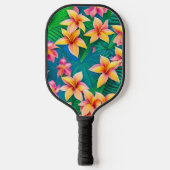 Raquette De Pickleball Motif de fleurs tropicales hawaïennes (Recto)