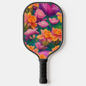 Raquette De Pickleball Motif de fleurs tropicales hawaïennes (Recto)