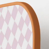 Raquette De Pickleball Motif de forme de diamant rose Retro (Détail gauche)