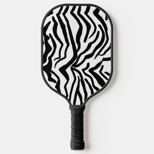 Raquette De Pickleball Motif de fourrure noir et blanc Zebra (Recto)