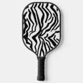 Raquette De Pickleball Motif de fourrure noir et blanc Zebra (Verso)