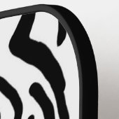 Raquette De Pickleball Motif de fourrure noir et blanc Zebra (Détail gauche)