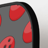 Raquette De Pickleball Motif de la balle rouge de Bowling (Détail gauche)