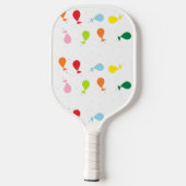Raquette De Pickleball Motif de la fête du ballon blanc (Verso)